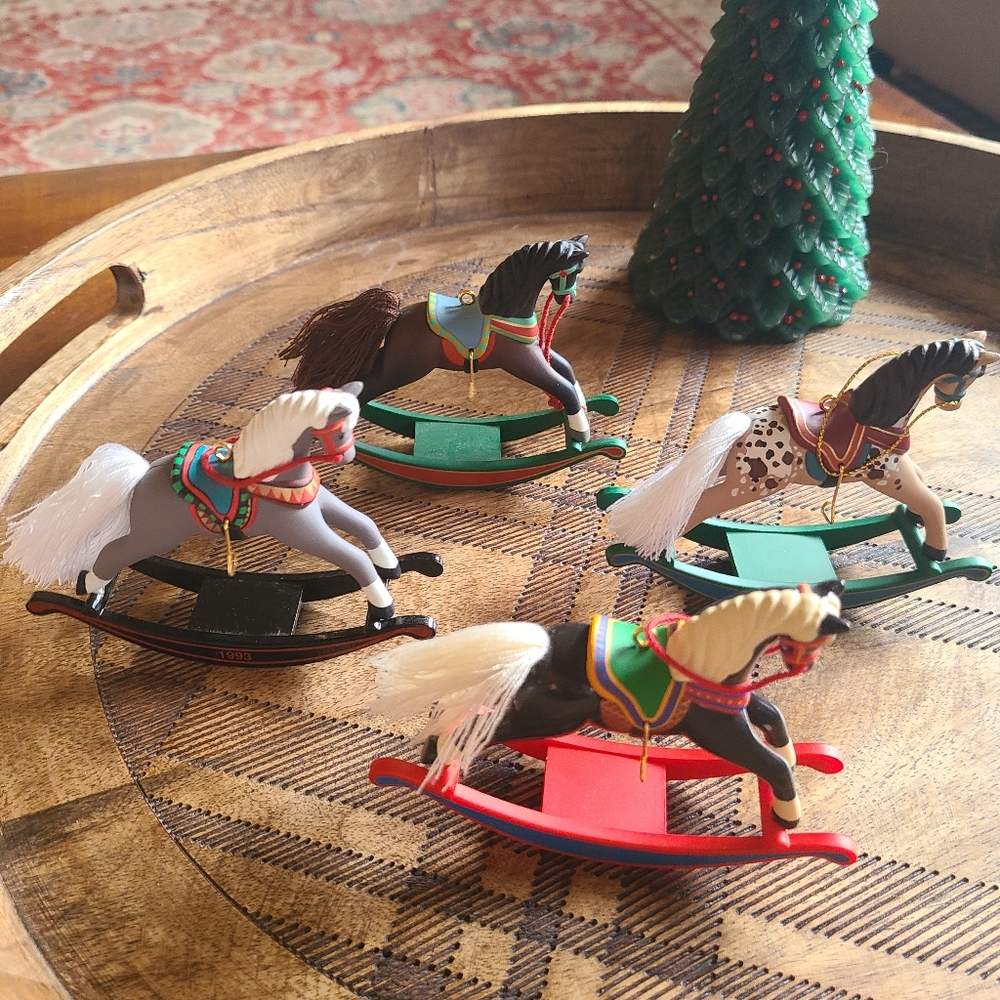 Hallmark Keepsake Rocking Horses 1993,1994,1995 & 1996